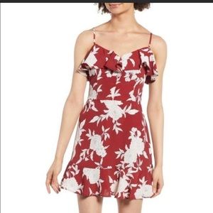 NWT Band of Gypsies Floral Print Ruffle Dress